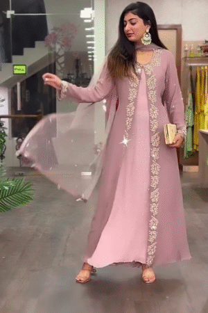 Elegant Mauve Anarkali Suit: A Timeless Blend of Grace and Sophistication