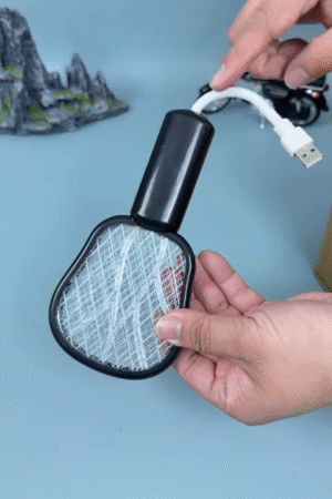 ⚡️Buzz Off, Bugs! – Electric Mosquito Swatter with UV Lure