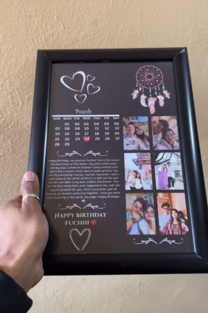 🖼️ Personalized Birthday Calendar Frame – A Gift Full of Memories 💖