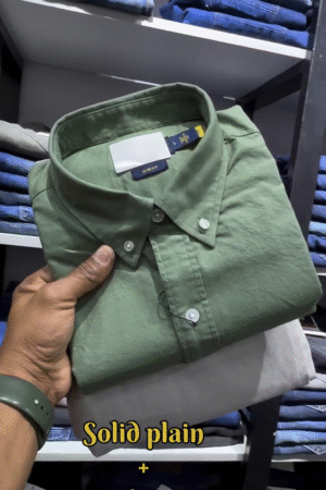 Slim Fit Solid Plain Cotton Casual Shirt and Trousers Combo Set