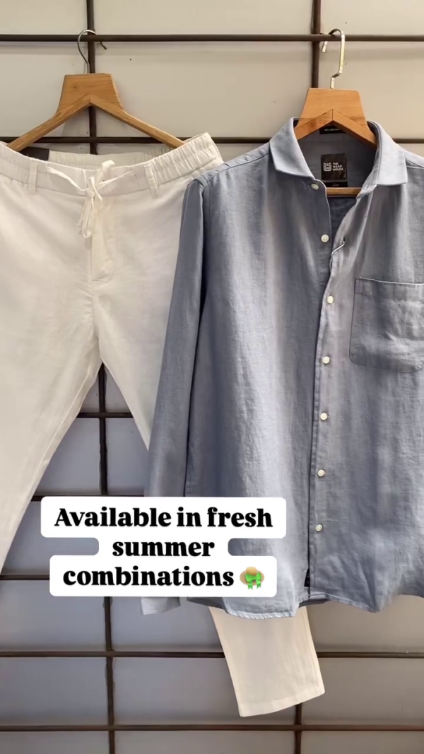 Versatile Summer Linen Shirt and Relaxed-Fit Drawstring Pants Collection - Perfect for Stylish Comfort in Warm Weather - Image 3