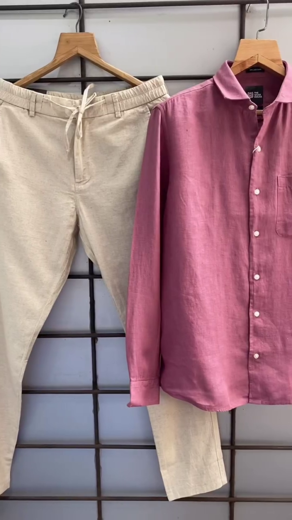 Versatile Summer Linen Shirt and Relaxed-Fit Drawstring Pants Collection - Perfect for Stylish Comfort in Warm Weather