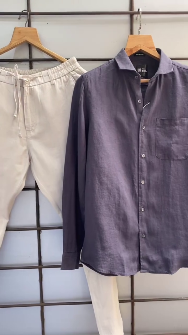 Versatile Summer Linen Shirt and Relaxed-Fit Drawstring Pants Collection - Perfect for Stylish Comfort in Warm Weather - Image 5