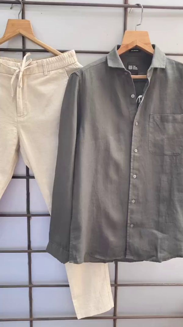 Versatile Summer Linen Shirt and Relaxed-Fit Drawstring Pants Collection - Perfect for Stylish Comfort in Warm Weather - Image 6
