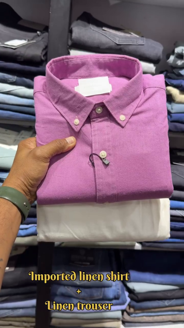 Superior Comfort Imported Linen Shirt and Linen Trouser Combo Set for Stylish, Casual, and Formal Occasions - Image 4