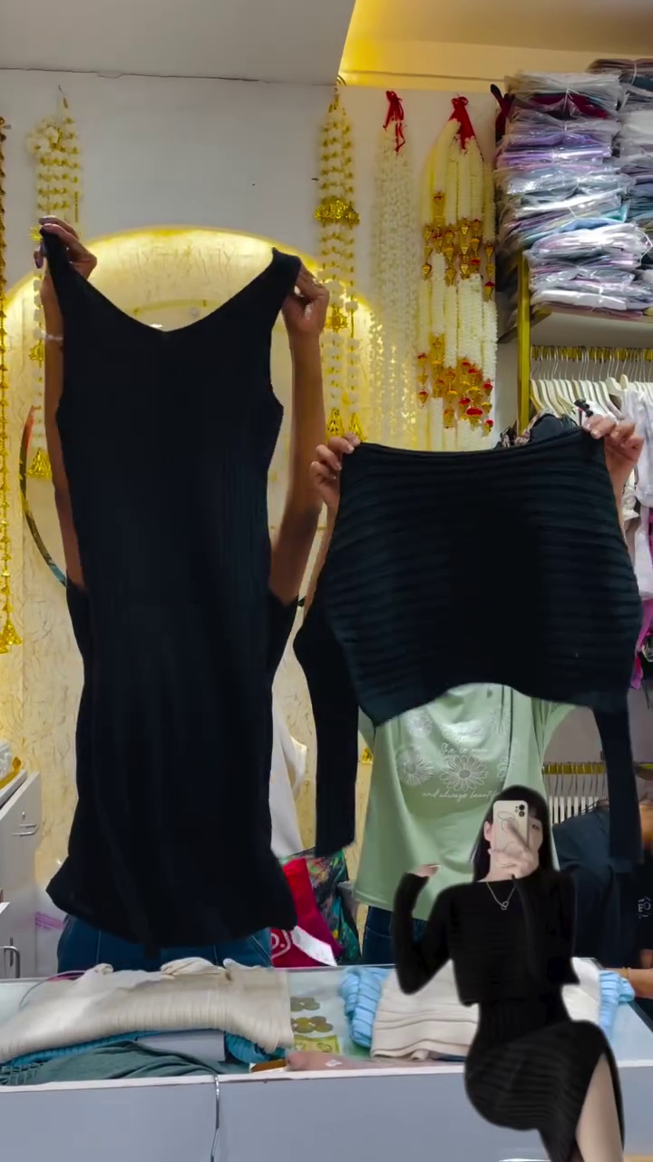 💙Sky Serenity Ribbed Knit Co-Ord Set 👗 – Two-Piece Bodycon Dress & Cropped Pullover for Effortless Chic - Image 3