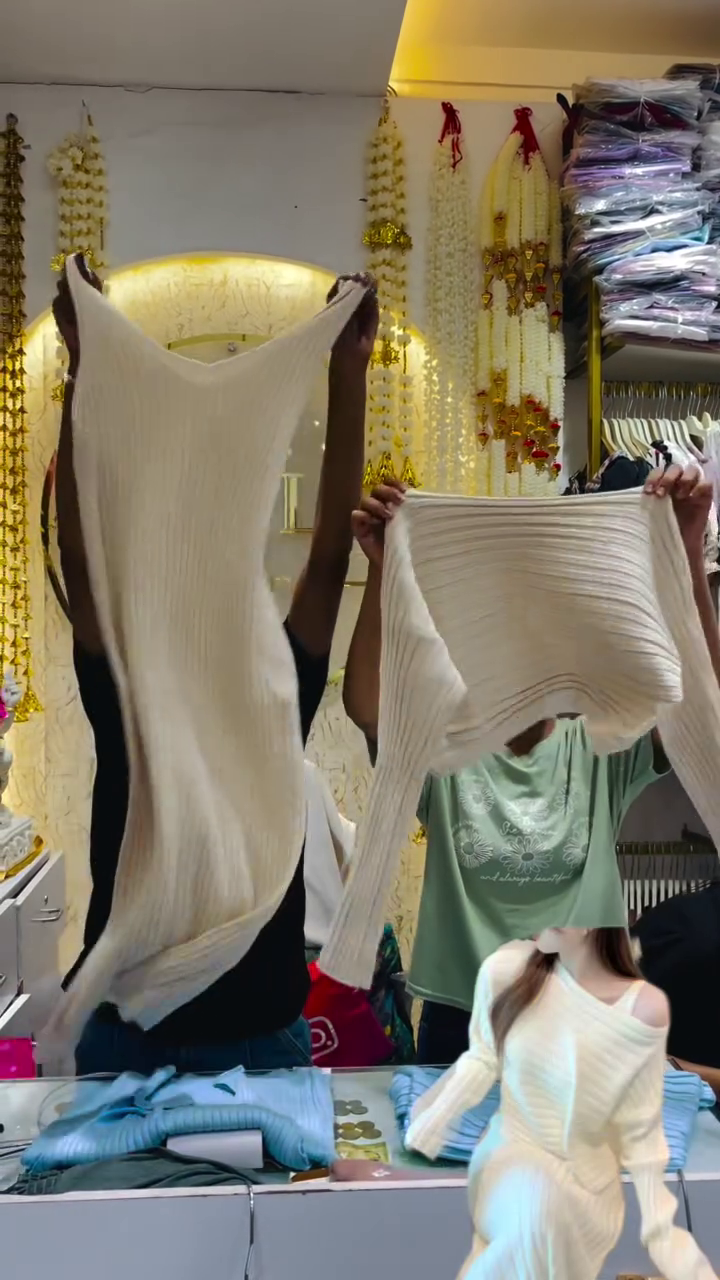 💙Sky Serenity Ribbed Knit Co-Ord Set 👗 – Two-Piece Bodycon Dress & Cropped Pullover for Effortless Chic - Image 2