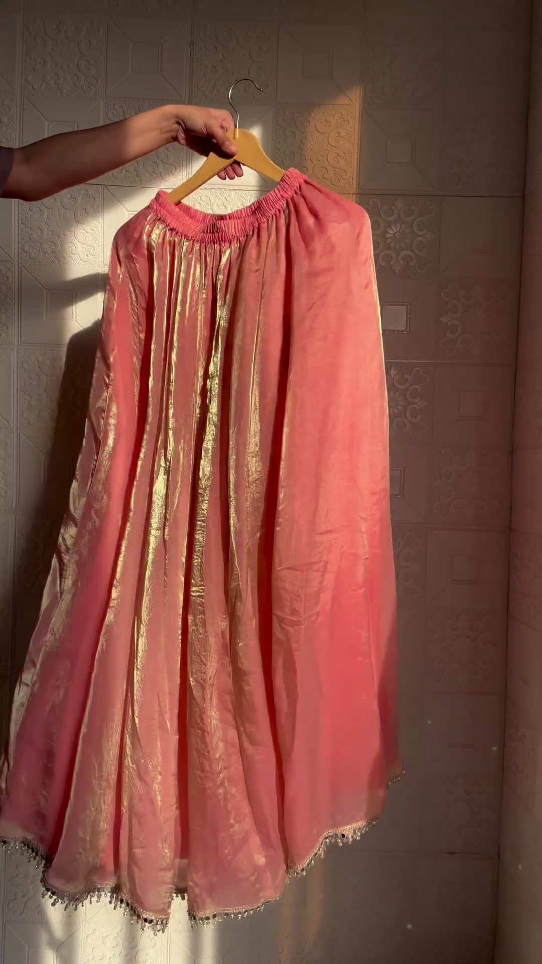 🌸 Peach Blush Mirror Lace Suit Set – Radiant Festive Wear for Every Occasion 💫 - Image 3