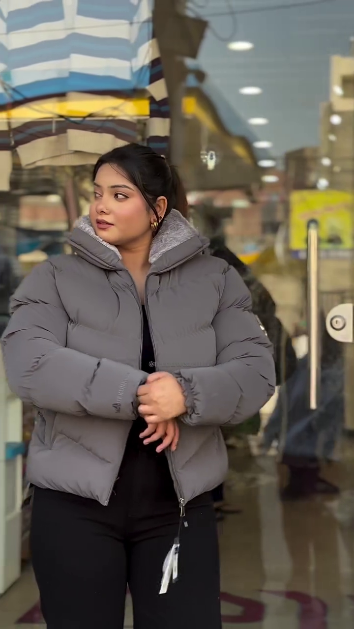 . 💜 "Plush Lavender Cloud Puffer Insulated Winter Jacket with High-Guard Collar and Cozy Urban Street Appeal for Effortless Warmth" 💜 - Image 6