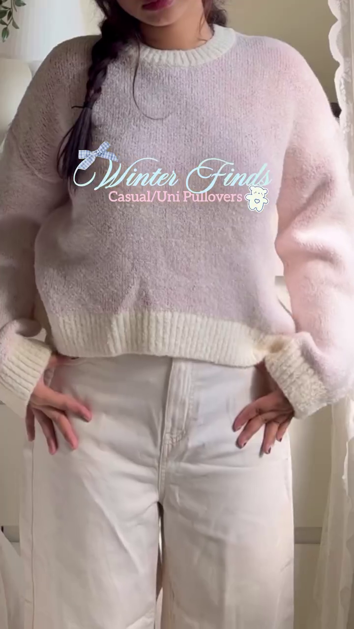 💐 "Winter Garden Pastel Bloom Velvet Touch Knit Pullover with Oversized Pink Floral Accents for Dreamy Romantic Sweethearts of Cozy Fashion" 💐 - Image 4