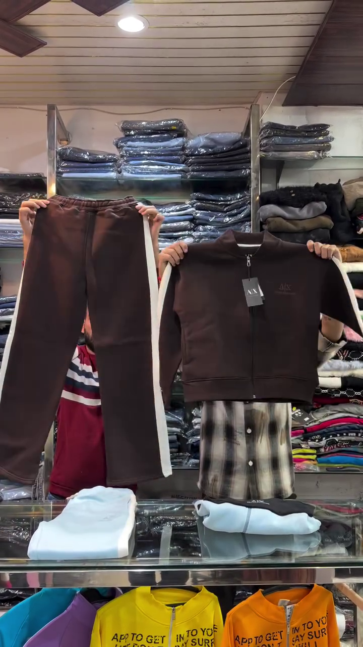 💚 Fresh Mint-Toned Side Stripe Zip-Up Tracksuit – Casual Activewear Co-ord Set (Top & Bottom) - Image 3