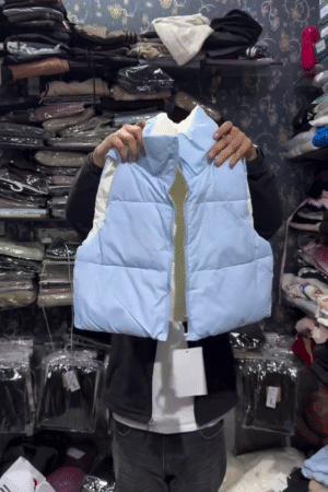  Sky Blue Padded Sleeveless Zip Gilet with High Neck 💙❄️