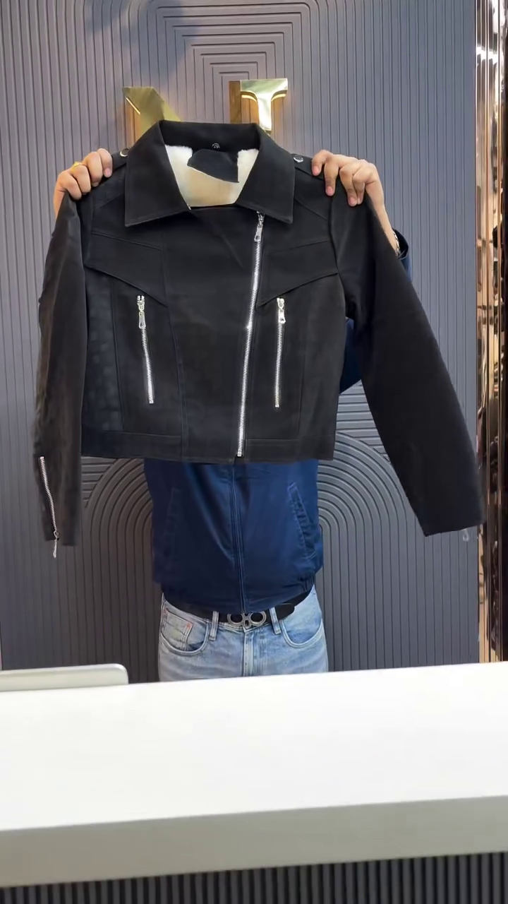 Camel Tan Zip‑Detail Moto Style Cropped Winter Jacket for Women 🧥🤎 - Image 2