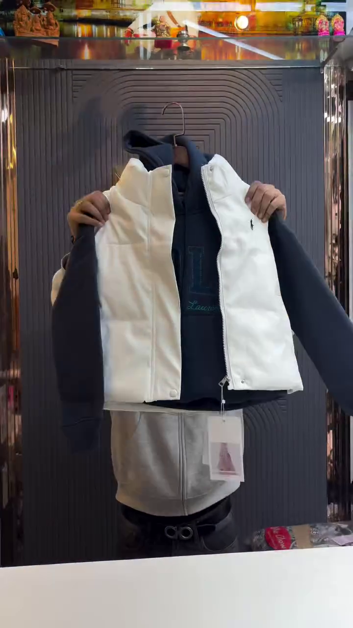 Pink Hoodie with Black Faux Leather Puffer Gilet Layered Winter Street Set 🩷🖤❄️ - Image 2