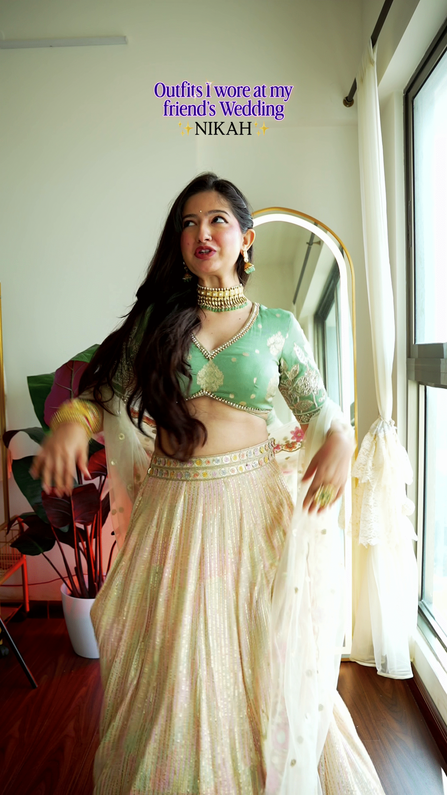 Sunshine Glow Haldi-Perfect Satin Kaftan Dress with Handcrafted Lace Borders & Matching Potli Bag ☀️💛✨ - Image 5