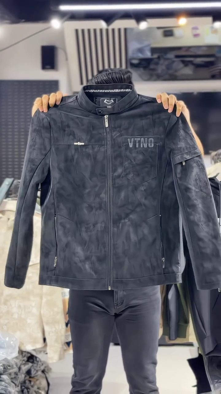 ✨Premium Winter Classic Cream Stylish Men’s Zipper Jacket With Smart Collar, Soft Comfort Fabric & Trendy Front Pocket Design✨ - Image 2