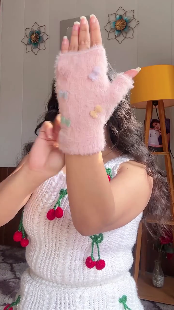 ✨Cute Soft Warm Winter Half Finger Woolen Gloves With Adorable Cartoon Design For Girls & Women✨ - Image 5