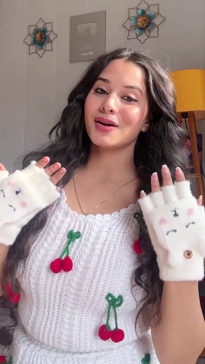 ✨Cute Soft Warm Winter Half Finger Woolen Gloves With Adorable Cartoon Design For Girls & Women✨ - Image 3