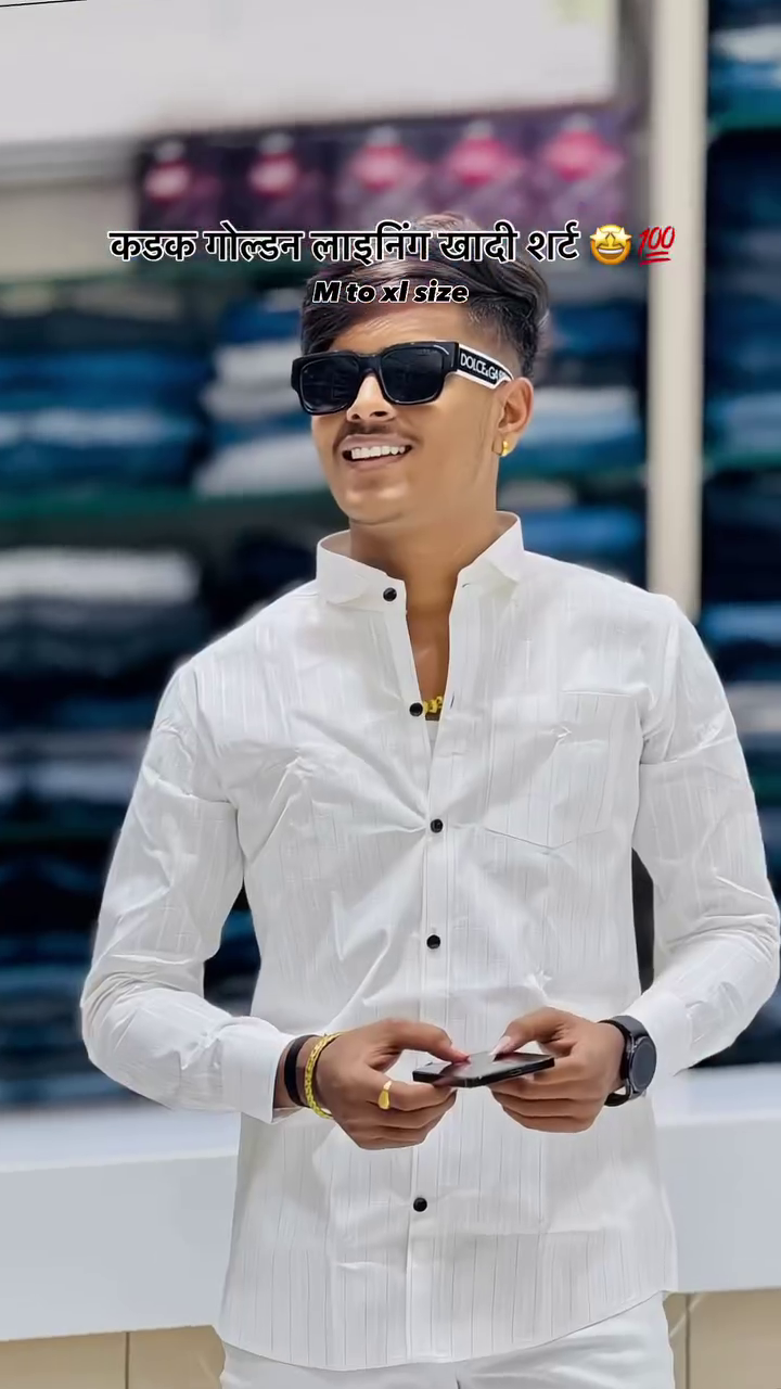 Ivory Glint Khadi Shirt 🤍✨ | Luxe Minimal Edition - Image 2