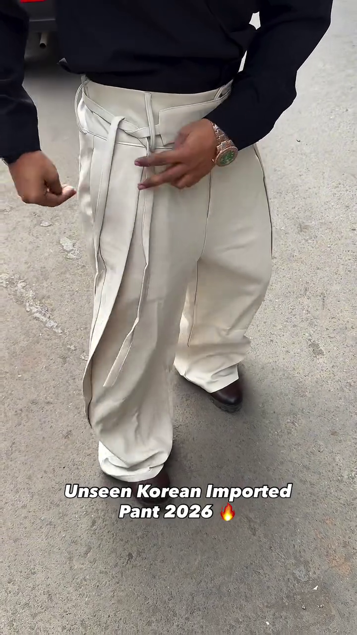 Creamwave Layered Statement Pants 🤍🧩 | Seoul Street Edition - Image 3