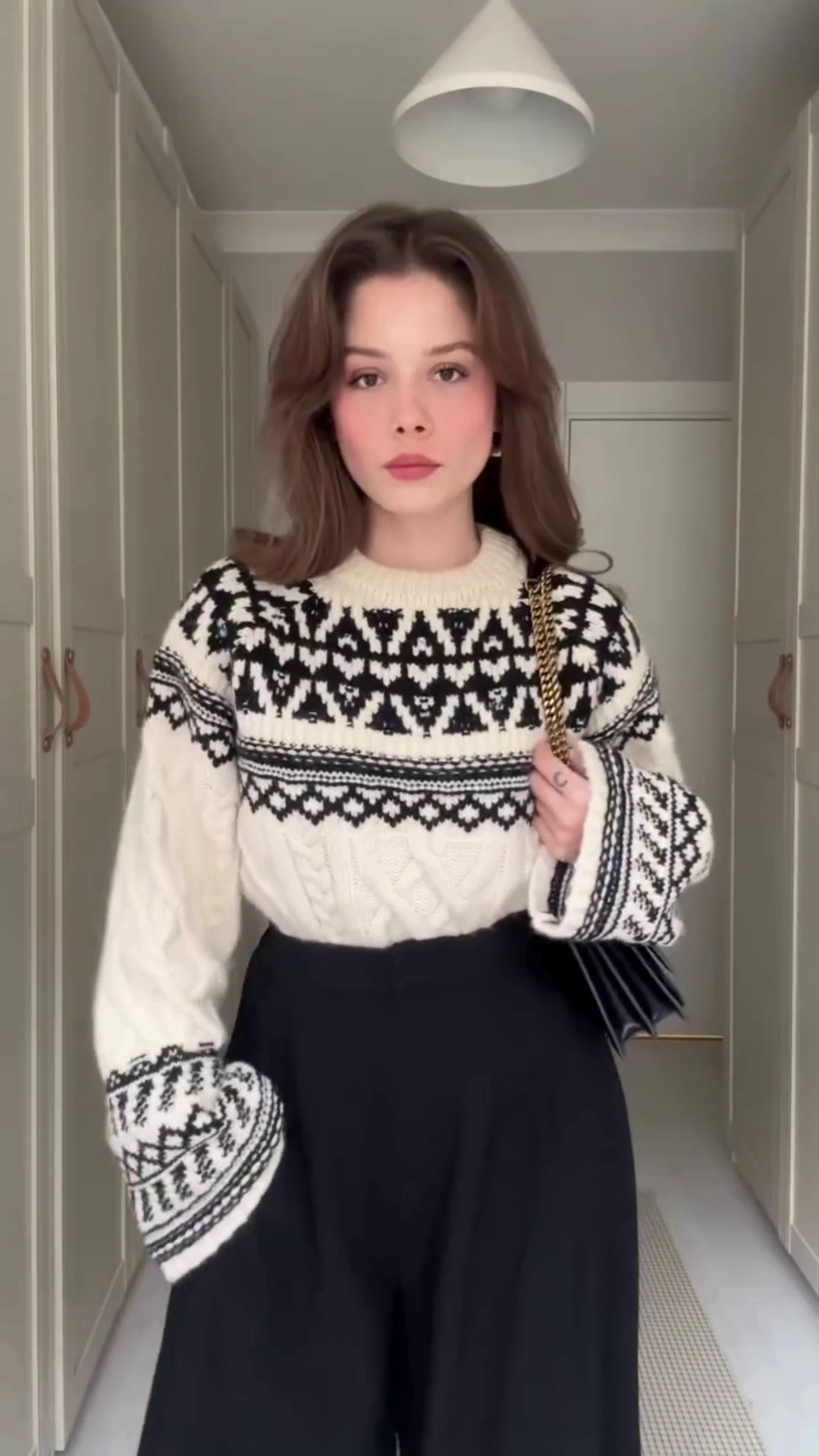 Nordic Noir Knit Sweater ⚫❄️ | Heritage Chill Edition