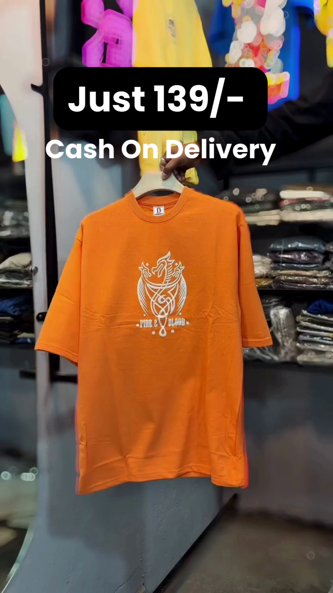 Haunted Graphic White T-Shirt ๐ with Bold Black Typography ๐ค + Spooky Orange & Black Hands ๐๏ธ๐งก - Image 2