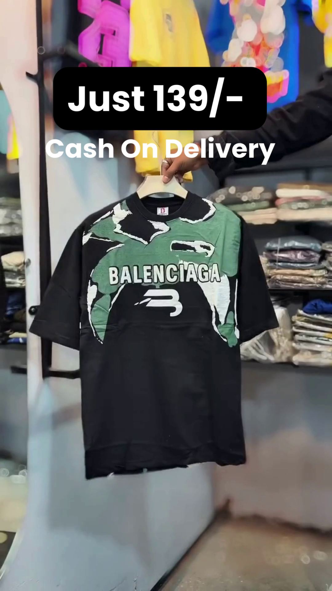 Haunted Graphic White T-Shirt ๐ with Bold Black Typography ๐ค + Spooky Orange & Black Hands ๐๏ธ๐งก - Image 3