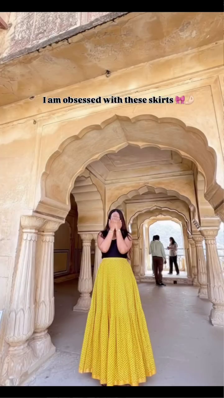 Deep Navy Blue Flared Maxi Skirt with All-Over Silver Leaf Block Print & Striped Contrast Border Hem 🌌🌿✨ - Image 7