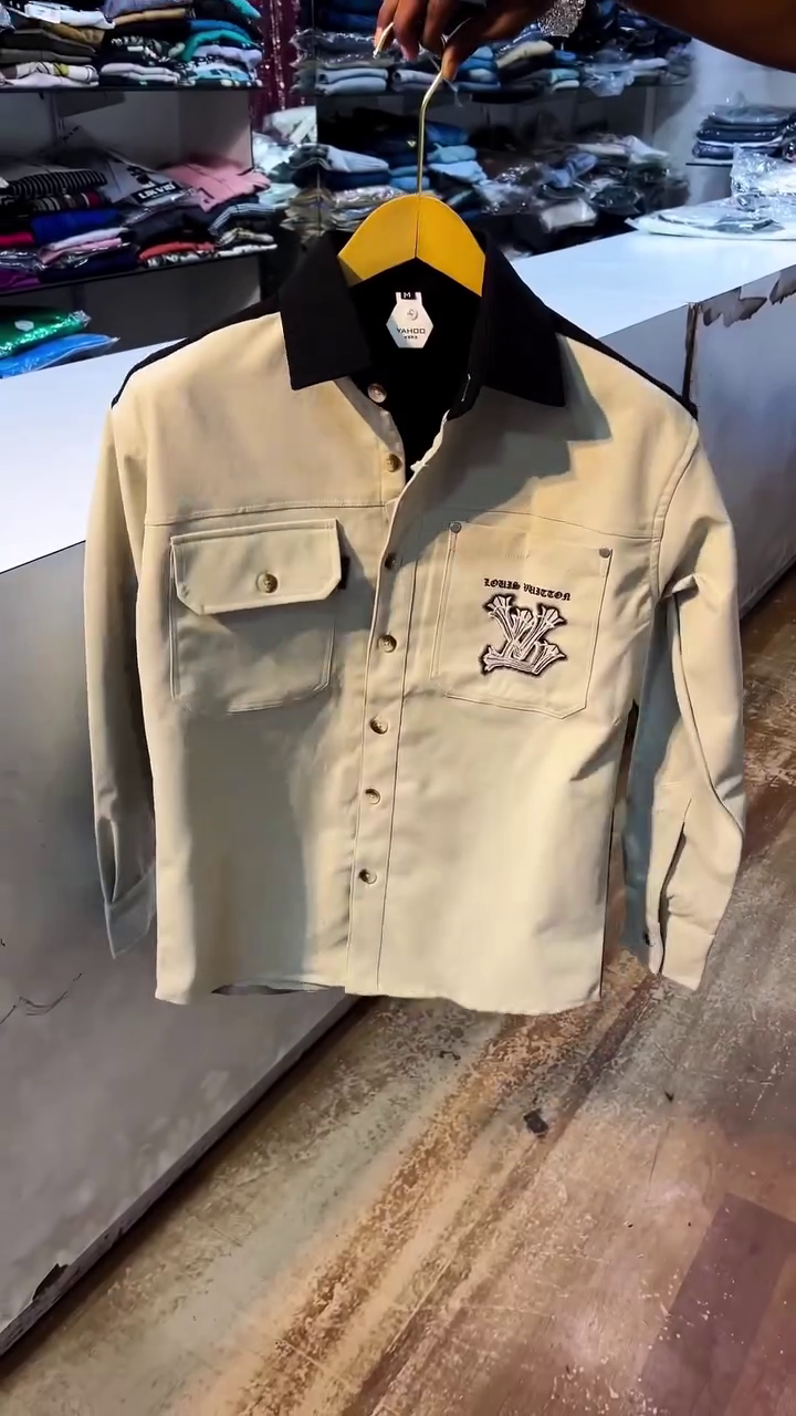 Classic Black Shirt with Mustard Contrast Collar & Utility Pocket Detail β Smart Casual Full Sleeve Button Down Top π€πβ¨ - Image 3