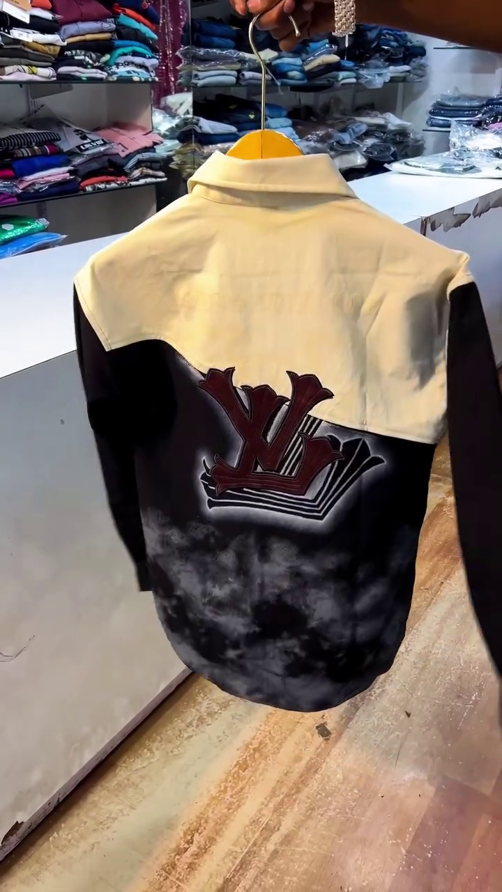 Classic Black Shirt with Mustard Contrast Collar & Utility Pocket Detail β Smart Casual Full Sleeve Button Down Top π€πβ¨ - Image 6