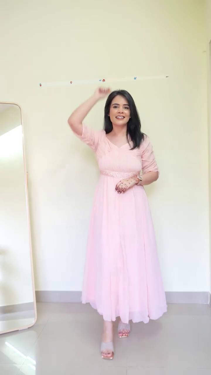 Chocolate Brown Square-Neck Embroidered Bodice Maxi Dress with Sheer Full Sleeves and Flowing Floor-Length Flared Skirt - Image 6