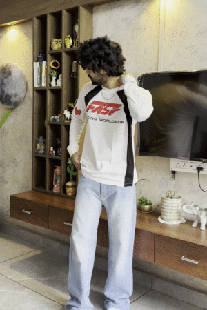 Black Panel Athletic Long-Sleeve Casual Streetwear T-Shirt