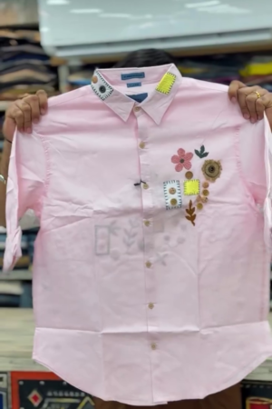 🌿 Trendy Olive Green Embroidered Casual Shirt – Premium Comfort & Stylish Everyday Wear 👕✨