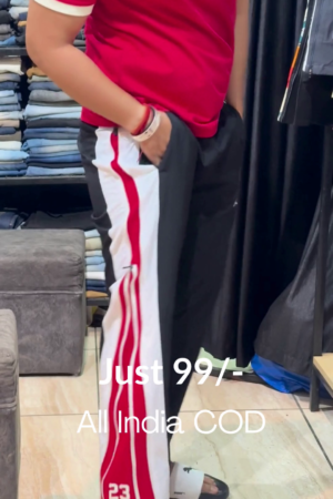 🔥❤️ Streetwear Fire Red Graphic Tee with "Good Rich" Bold Print & Black-Red-White Side Stripe Track Pants with Jordan Logo - Ultimate Hypebeast Co-ord for Gym, Street Style & Casual Swagger! 👕⚡👖