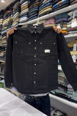 Midnight Edge Premium Classic Black Utility Shirt 🖤✨