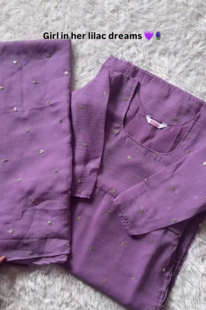 Lilac Dream Sparkle Ethnic Co-Ord Set 💜✨🌸