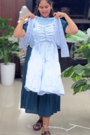 Sky Breeze Layered Ruffle Dress Set ☁️💙✨