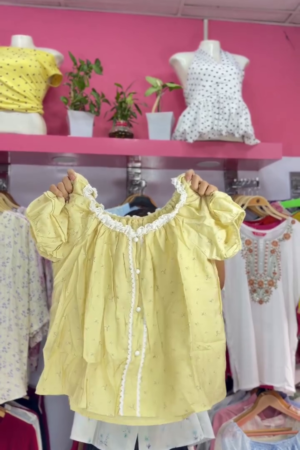 ππΌ Romantic Cottagecore Puff Sleeve Smocked Peplum Top for Women | Soft Feminine Everyday Fashion Blouse with Delicate Lace Accent Details πΌπ
