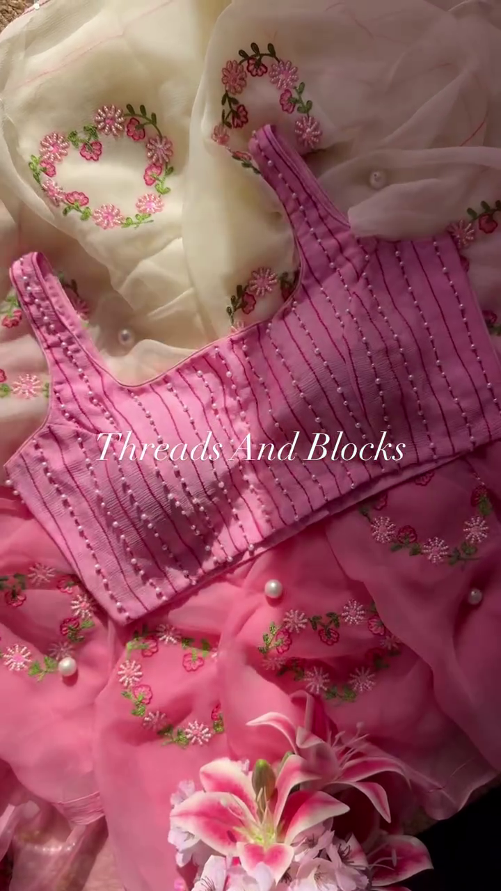 π Premium Embroidered Designer Blouse with Elegant Sheer Floral Dupatta Set β Festive & Traditional Ethnic Wear π