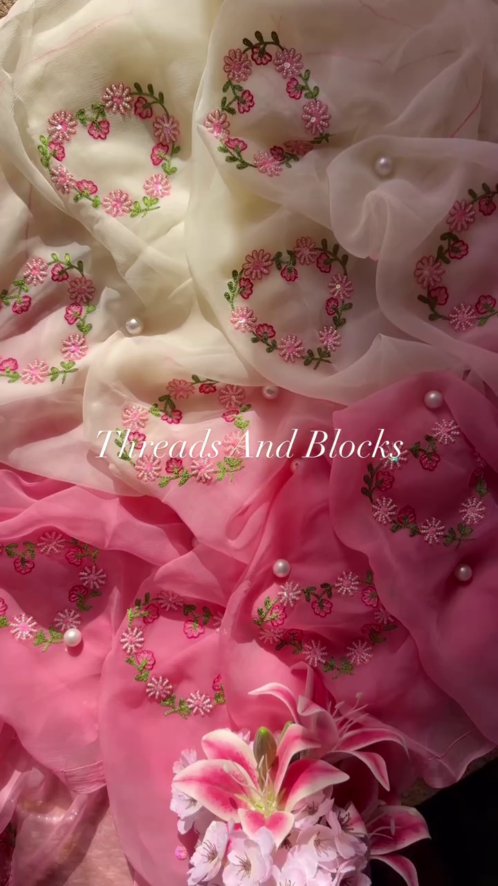 π Premium Embroidered Designer Blouse with Elegant Sheer Floral Dupatta Set β Festive & Traditional Ethnic Wear π - Image 3