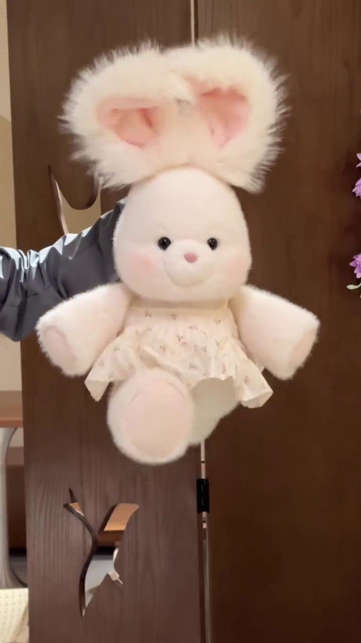 π° Premium Fluffy Bunny Plush Toy with Oversized Soft Ears & Cute Dress β Cuddly Stuffed Animal for Kids & Collectors π°πΈ - Image 2