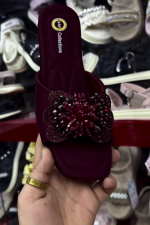 👡✨ Premium Women's Elegant Butterfly Embellished Comfort Slides – Stylish Casual & Party Wear Slip-On Sandals ✨👡
