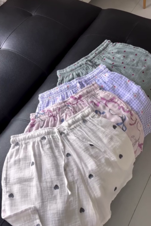 🩷☁️ Women's Soft Cotton Lounge Shorts – Premium Printed Relaxed Fit Sleep & Casual Wear Bottoms ☁️🩷