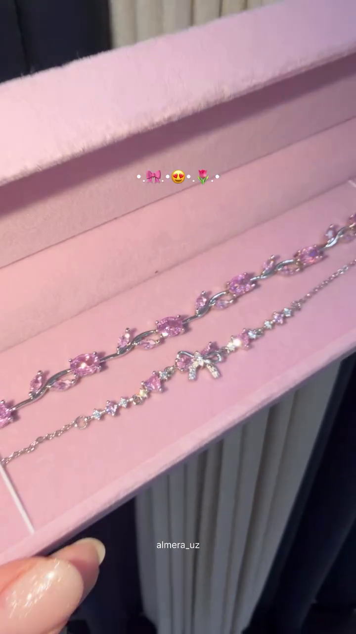 πΈπ Elegant Pink Floral Vine Crystal Adjustable Bracelet for Women | Luxury Party Wedding & Everyday Fashion Jewelry β¨πΏ