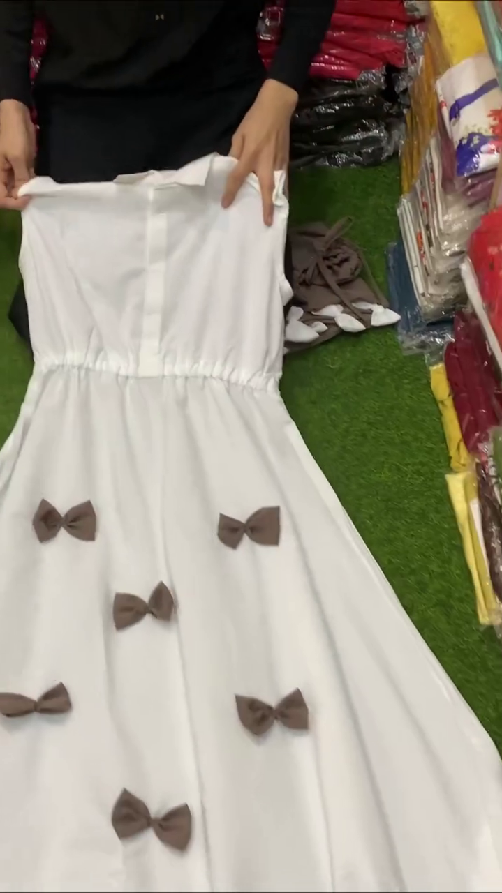 Elegant Mocha Bow Detail Flared Skirt Co-Ord Dress Set π€πβ¨ - Image 2