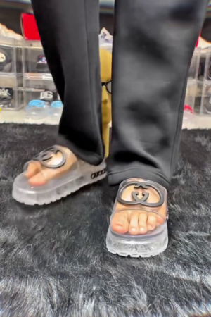 👡✨ Premium Transparent Cushion Comfort Slip-On Sandals for Women – Stylish Everyday Fashion Platform Slides 💎🖤